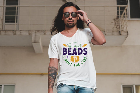 Forget Beads I Want the Cake - Mardi Gras SVG SVG CraftLabSVG 