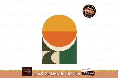 Format: Title: Abstract Geometric Composition Orange Yellow Green Sublimation Designangry 