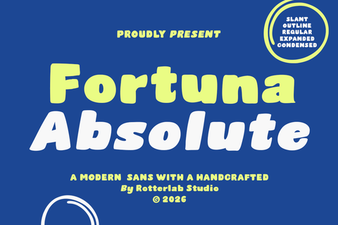 Fortuna Absolute Font Rotterlab studio 