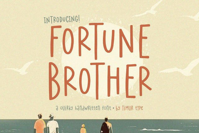 Fortune Brother - Quirky Handwritten Font Font Timur type 