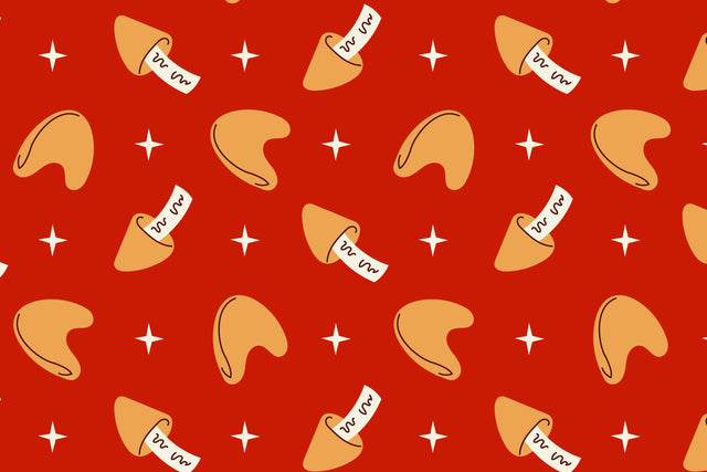 Fortune Cookies Seamless Pattern Digital Pattern Rin Green 