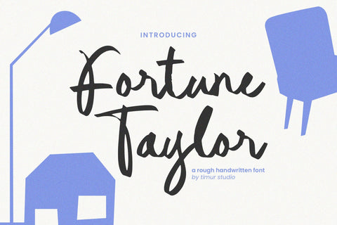 Fortune Taylor - Rough Handwritten Font Font Timur type 