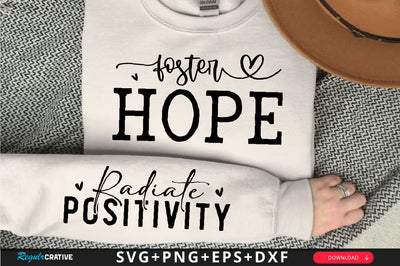 Foster Hope Sleeve SVG Design, Inspirational sleeve SVG, Motivational Sleeve SVG, Positive Sleeve SVG SVG Regulrcrative 