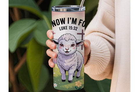 Found Lamb 20oz Tumbler Wrap Sublimation DesignSVG 