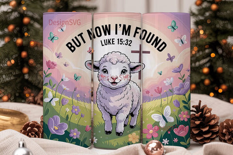 Found Lamb 20oz Tumbler Wrap Sublimation DesignSVG 