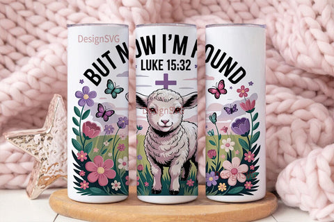 Found Lamb 20oz Tumbler Wrap Sublimation DesignSVG 