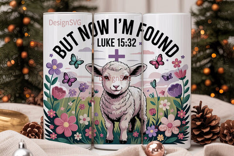 Found Lamb 20oz Tumbler Wrap Sublimation DesignSVG 
