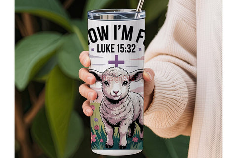 Found Lamb 20oz Tumbler Wrap Sublimation DesignSVG 