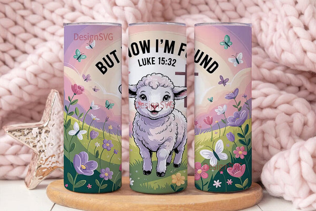 Found Lamb 20oz Tumbler Wrap Sublimation DesignSVG 