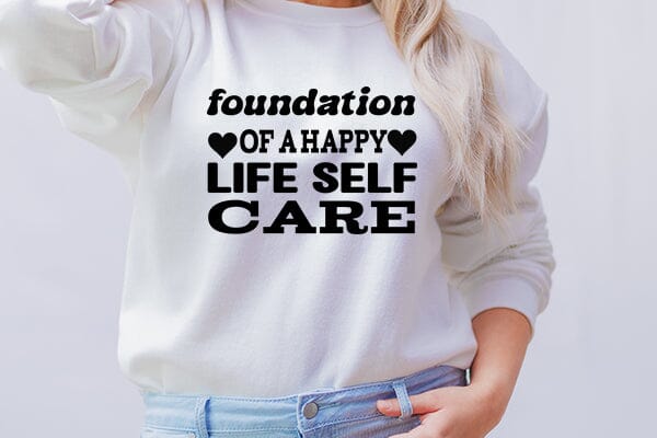 foundation of a happy life self care SVG Angelina750 
