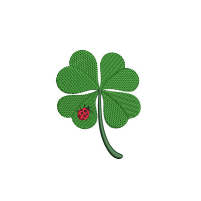 Four Leaf Clover with Ladybug Machine Embroidery Design, 4 sizes, Instant Download Embroidery/Applique DESIGNS Nino Nadaraia 