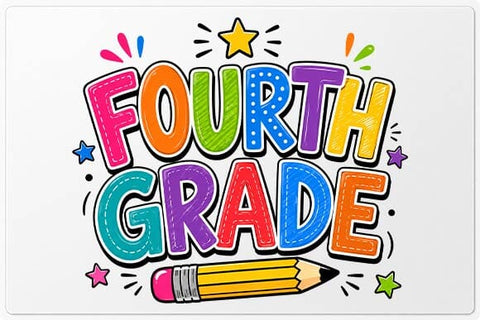Fourth Grade PNG | Colorful School Sublimation Design SVG BillahCrafts 