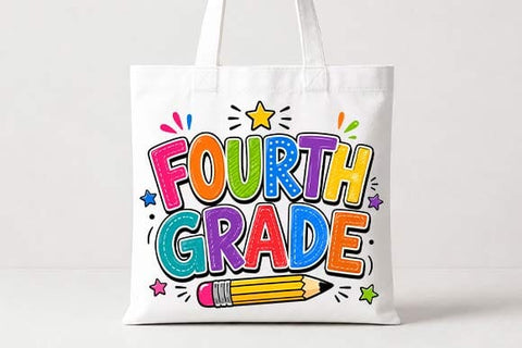 Fourth Grade PNG | Colorful School Sublimation Design SVG BillahCrafts 