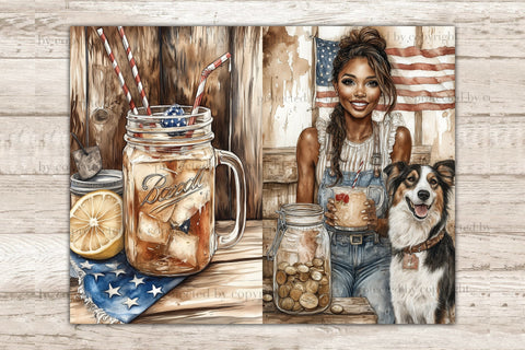 Fourth of July Junk Journal Page | Vintage Patriotic Collage SVG GlamArtZhanna 