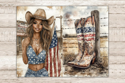 Fourth of July Junk Journal Page | Vintage Patriotic Collage SVG GlamArtZhanna 