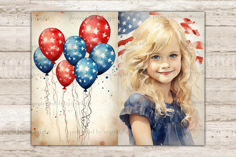 Fourth Of July Junk Journal Pages | Patriotic Printable SVG GlamArtZhanna 