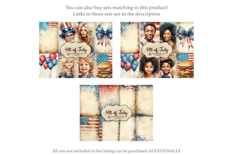 Fourth Of July Junk Journal Pages | Patriotic Printable SVG GlamArtZhanna 