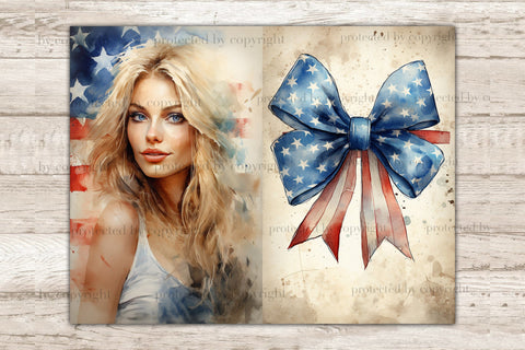 Fourth Of July Junk Journal Pages | Patriotic Printable SVG GlamArtZhanna 