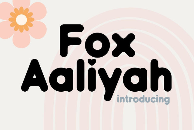 Fox Aaliyah Font Font Fox7 By Rattana 