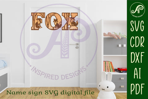 Fox and forest letters alphabet set x 54 SVG APInspireddesigns 