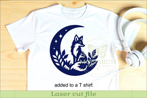 Fox and Moon Wall Art SVG, Woodland Fox Laser Cut Design SVG APInspireddesigns 
