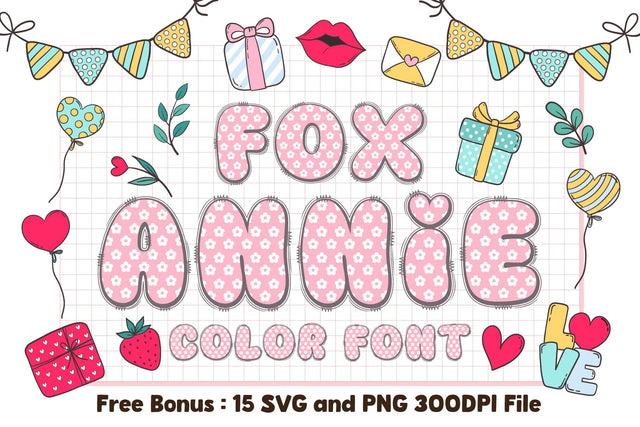 Fox Annie Color Font Font Fox7 By Rattana 