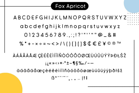 Fox Apricot Font Duo Font Fox7 By Rattana 