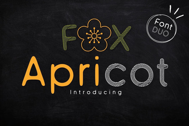 Fox Apricot Font Duo Font Fox7 By Rattana 