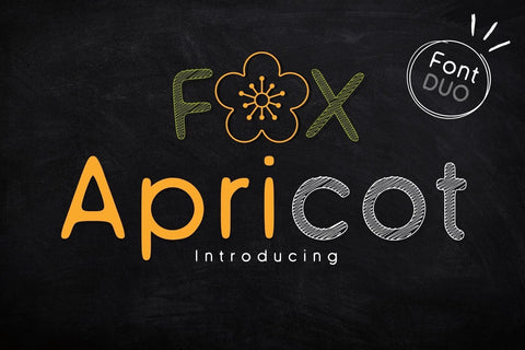 Fox Apricot Font Duo Font Fox7 By Rattana 