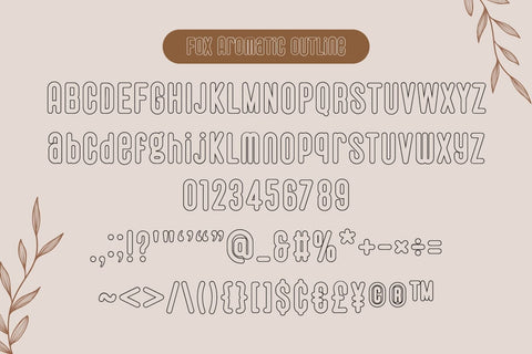 Fox Aromatic Font Duo Font Fox7 By Rattana 