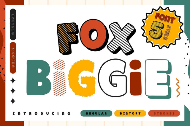Fox Biggie Fonts 5 Style Font Fox7 By Rattana 