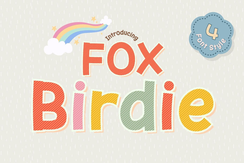 Fox Birdie: 4 Font Style Font Fox7 By Rattana 
