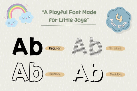 Fox Birdie: 4 Font Style Font Fox7 By Rattana 