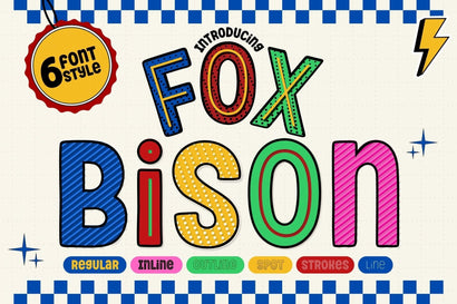 Fox Bison 6 Fonts Style Font Fox7 By Rattana 