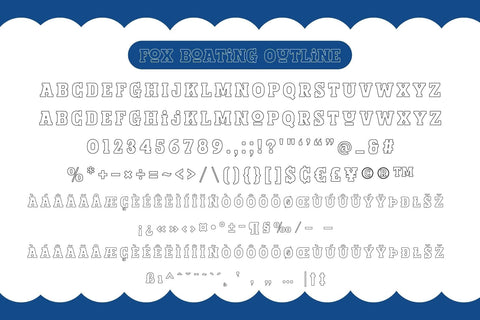 Fox Boating Fonts 4 Style Font Fox7 By Rattana 