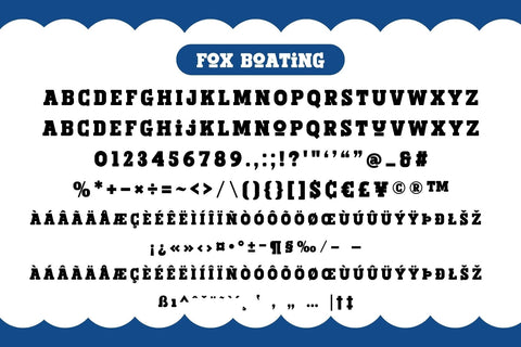 Fox Boating Fonts 4 Style Font Fox7 By Rattana 