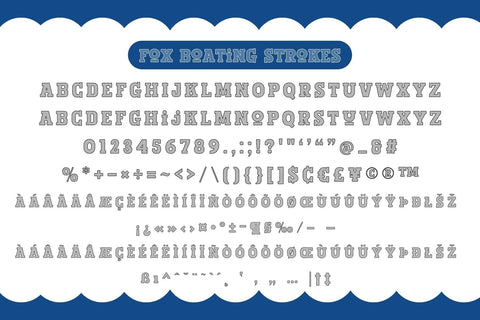 Fox Boating Fonts 4 Style Font Fox7 By Rattana 