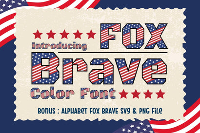 Fox Brave Color Font Font Fox7 By Rattana 