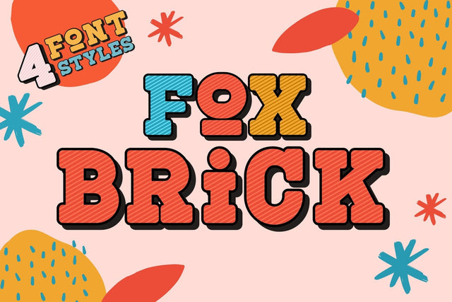 Fox Brick 4 Font Styles Font Fox7 By Rattana 