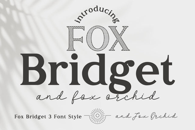 Fox Bridget and Fox Orchid Font Font Fox7 By Rattana 