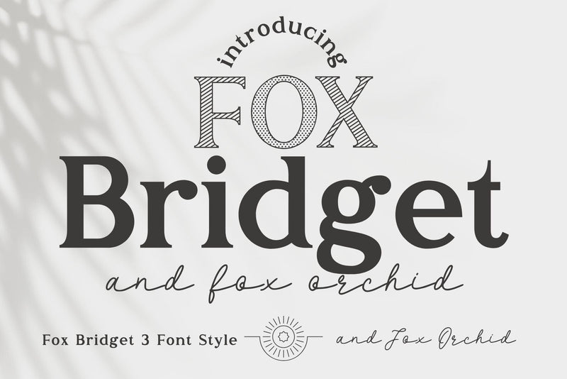 Fox Bridget and Fox Orchid Font Font Fox7 By Rattana 