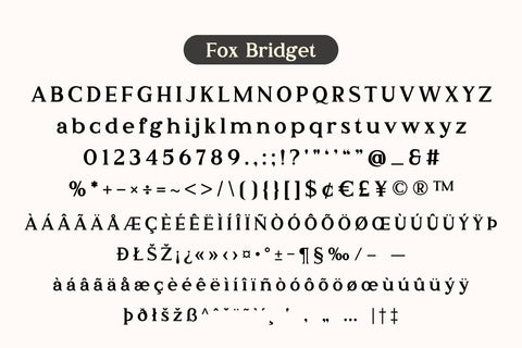 Fox Bridget and Fox Orchid Font Font Fox7 By Rattana 