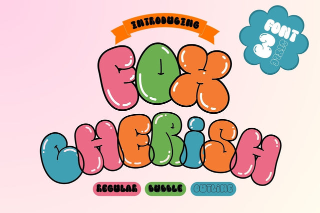 Fox Cherish Fonts 3 Style Font Fox7 By Rattana 