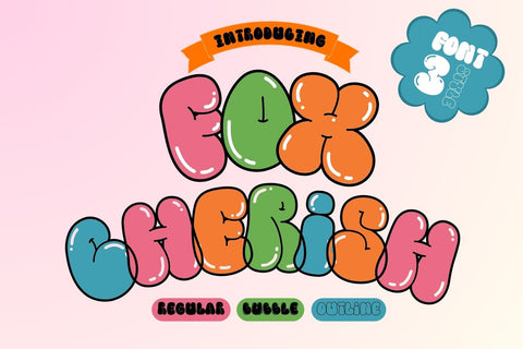 Fox Cherish Fonts 3 Style Font Fox7 By Rattana 