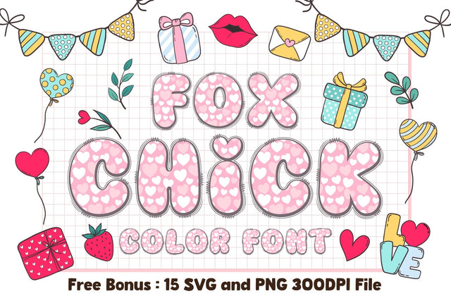 Fox Chick Color Font Font Fox7 By Rattana 