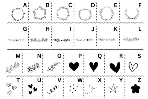 Fox Christmas Doodle Dingbat Font Font Fox7 By Rattana 