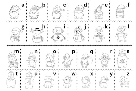 Fox Christmas Doodle Dingbat Font Font Fox7 By Rattana 