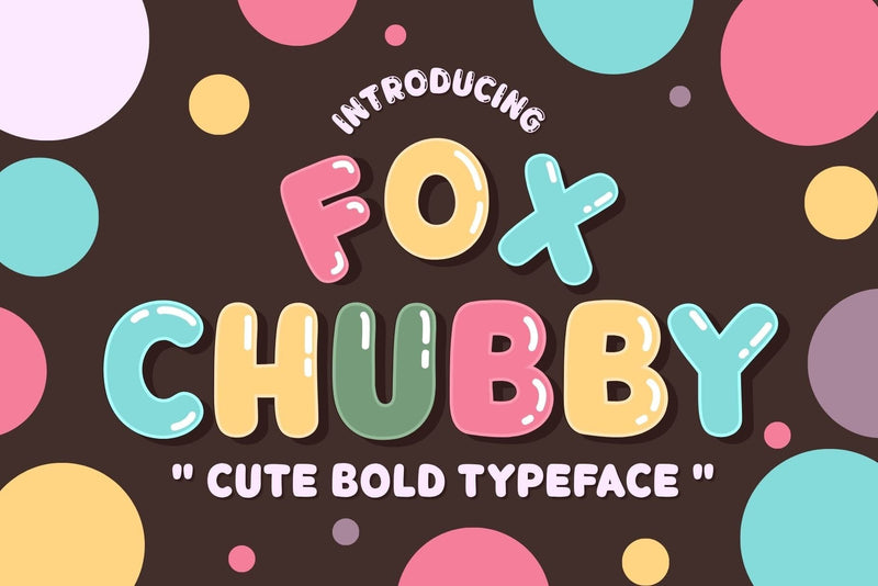 Fox Chubby : 4 Font Styles Font Fox7 By Rattana 