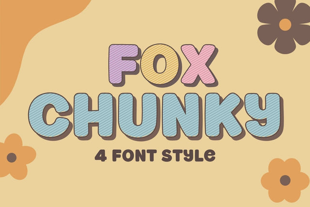Fox Chunky : 4 Font Style Font Fox7 By Rattana 