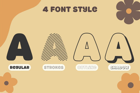 Fox Chunky : 4 Font Style Font Fox7 By Rattana 